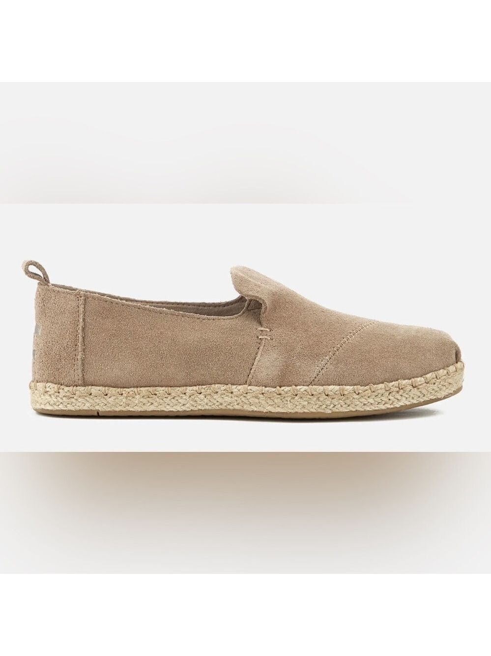 TOMS Women's Deconstructed Suede Alpargata Espadrilles - Dessert Taupe sz 10W